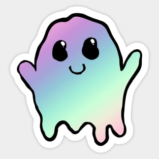 rainbow ghosty dude Sticker